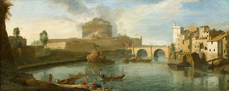 Gaspar Van Wittel, Le Tibre avec le château Saint-Ange vu du sud